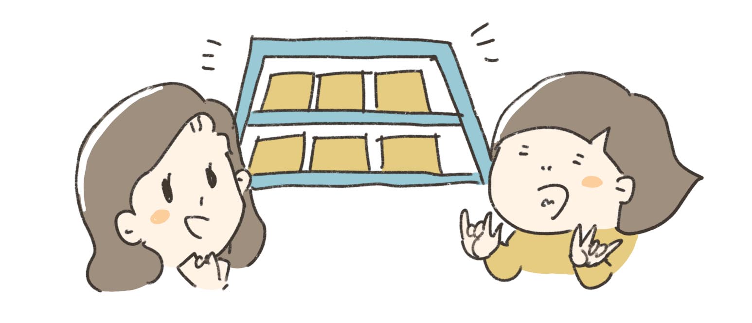 棚と隊員イラスト