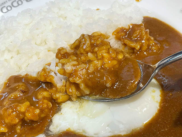 CoCo壱カレー9辛_トッピング半熟タマゴ