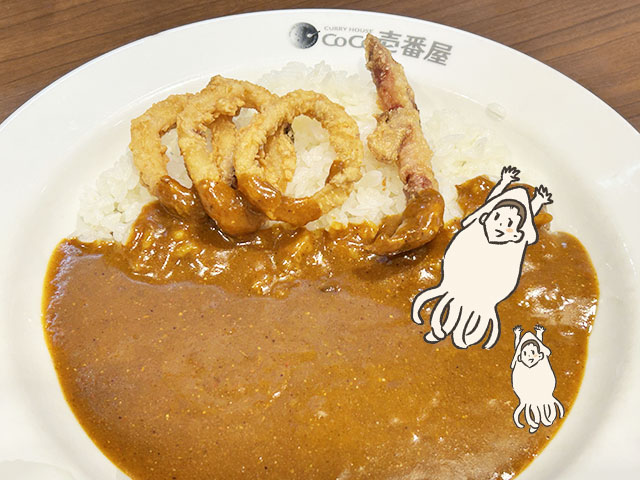 CoCo壱カレー10辛_トッピングハーフイカ