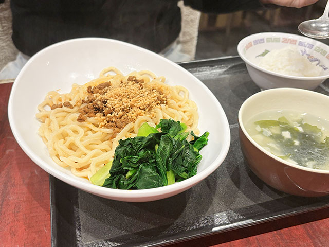 天然居 日本橋 自家製汁なし担々麺定食
