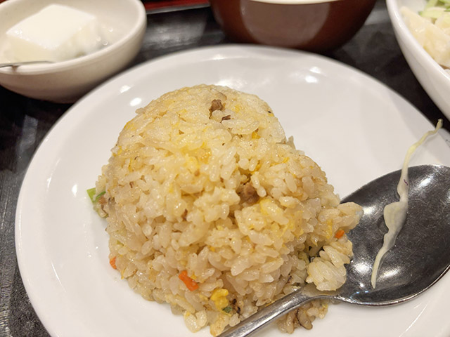 天然居 日本橋 ジャージャー麺定食 チャーハン