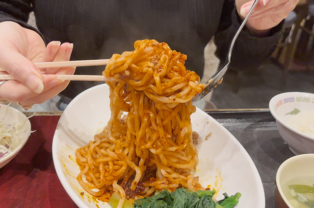 天然居 日本橋 自家製汁なし担々麺定食